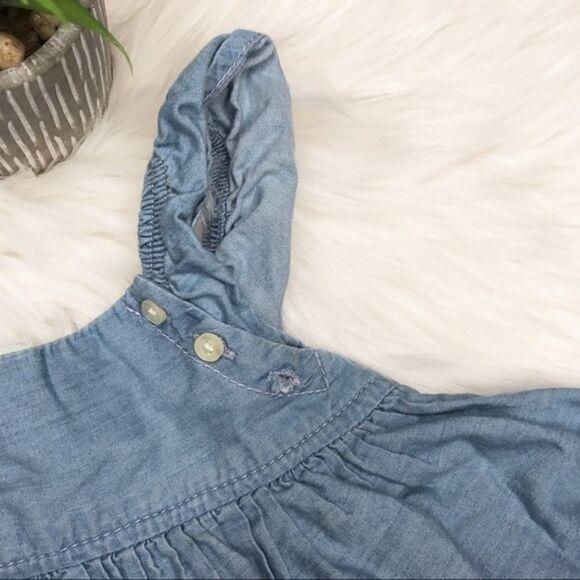 GAP Girls Chambray Eyelet Ruffle Top - Picture 3 of 5